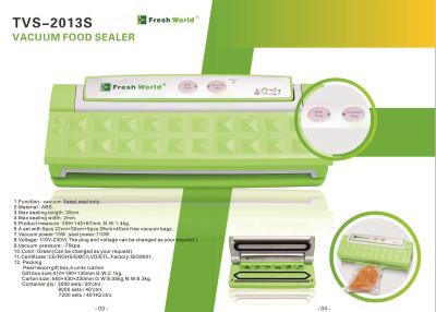 China Househlod Food Vacuum Sealer Packaging Machine Film Sealer Vacuum packer GK-TVS-2013S for sale