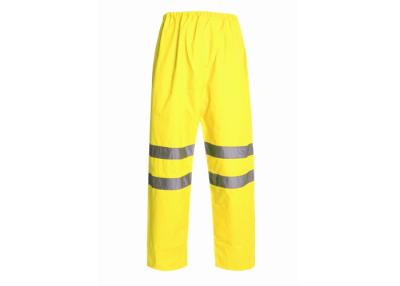 China Pure Cotton High Visibility Garments Yellow Trousers with Reflective Tapes for sale