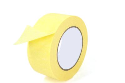 China High Adhesive Bright Yellow Crepe Paper Masking Tape for sale