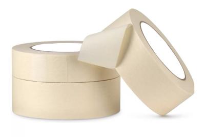 China Easy Cut 50m Cream White Crepe Paper Masking Tape for sale