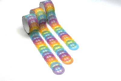 China Colorful Circle Decorative Sticker Tape For DIY Crafts for sale