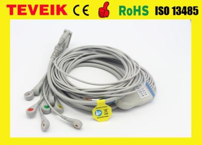 Китай Медицинский кабель DB 15pin ECG Schiller Leadwire цены по прейскуранту завода-изготовителя 10 для машины EKG, щелчкового AHA без резистора продается