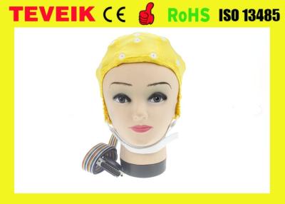 China Chapéu médico do EEG, elétrodo da lata, tampão do eeg de 32 ligações com o conector de pino DB25 para a máquina do eeg à venda