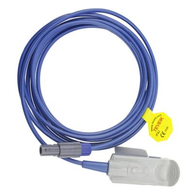 China reusable spo2 sensor for Contec patient monitor Adult pediatric finger clip 3ft DB 7pin spo2 sensor cable for sale
