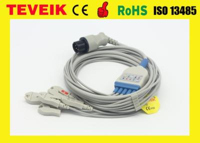 China Teveik Factory Reusable Mindray Round 6pin 5 Leads TPU ECG Cable For Patient Monitor for sale