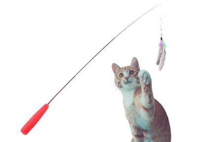 China Retractable Cats Favorite Toys , 3 Handmade DA Bird Cat Toy Wand Teaser for sale