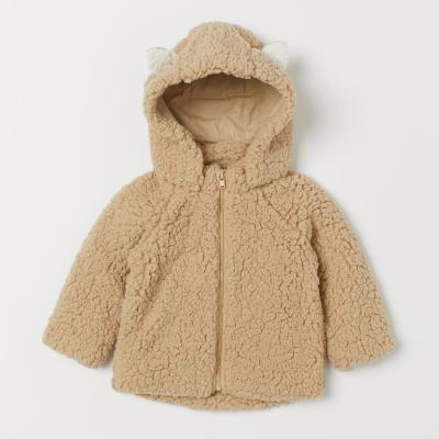 China Winter Viable Wholesale Baby Clothes Faux Shearling Jacket Kids Hooded Baby Jacket Coat à venda