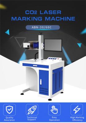 China Cnc Air Cooling Co2 Marking Machine 30w For Non Metal Materials à venda