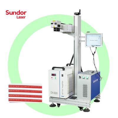 China Fast speed UV Laser Flying online Marking Machine with Conveyor Belt for Mass Production à venda