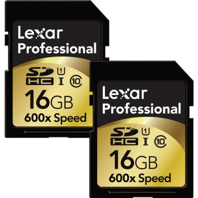 China Lexar 16GB SDHC Card Professional Class 10 UHS-I (2 Pack) Price $28.5 for sale