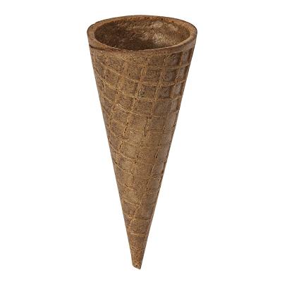 China Light Grey Sugar Ice Cream Cone 117-123mm Height With 23 ° Angle for sale