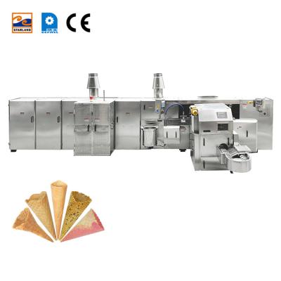 Chine 117 plaques de cuisson en acier inoxydable fabricant de cônes de crème glacée Machine de cuisson de cônes de crème glacée Wirh CE à vendre