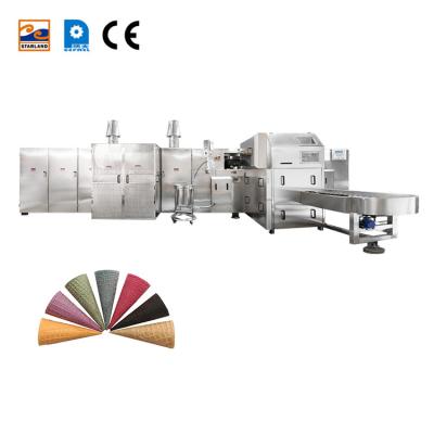Chine 107 plaques de cuisson Machine à cône en acier inoxydable Machine à cuire les cônes de crème glacée avec une garantie d'un an à vendre