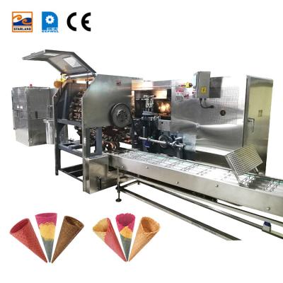 China PLC Ice Cream Cone Making Machine 47 Baking Pans Large Food Production Equipment for sale