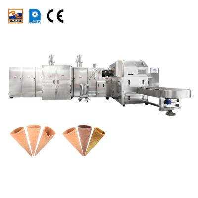 China 33 Plates Stain Steel Ice Cream Cone Machinery Cone Biscuit Making Machine for sale