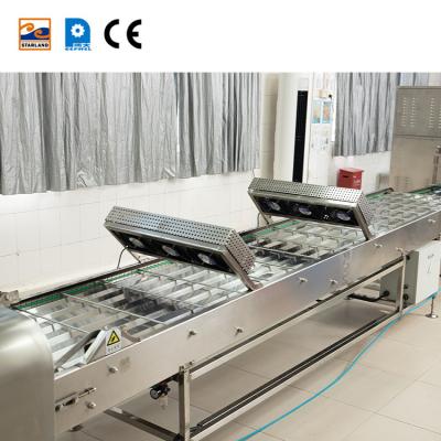 China Stainless Steel Food Conveyor Belt Adjustable speed Cooling Conveyor With One Year Warranty for sale