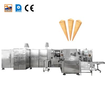 China PLC 1.5KW Barquillo Cone Baking Machine Snack Food Machinery for sale