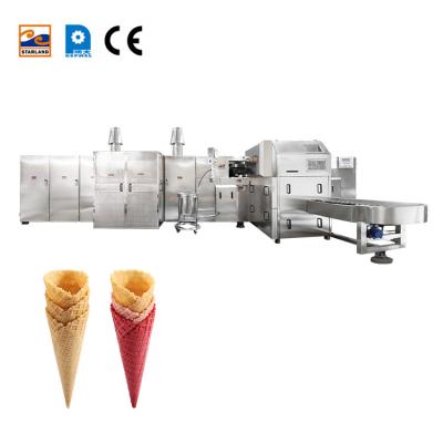 China High Stability Ice Cream Cone Maker With Video Technical Support 6200pcs / Hour for sale