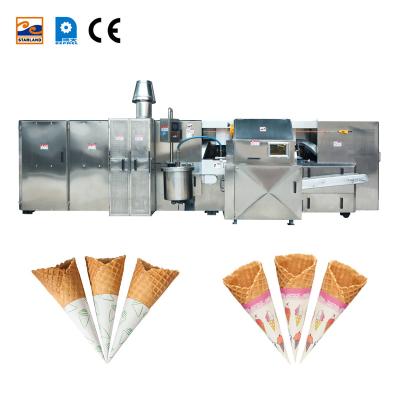 China Gelado rolado automático de chocolate de Sugar Cone Baking Machine For à venda