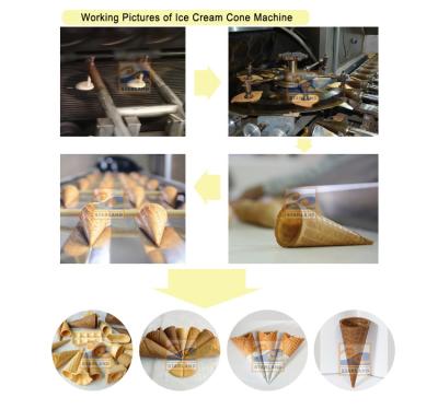 Chine Le cône de gaufre de casse-croûte font la machine commerciale 10kg/Hour de cornet de crème glacée à vendre