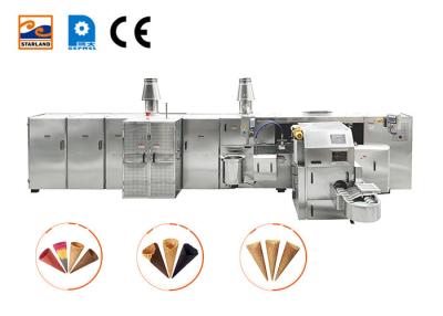China Linha de produção automática do cone do waffle, 61 moldes do cozimento do ferro fundido, material de aço inoxidável. à venda