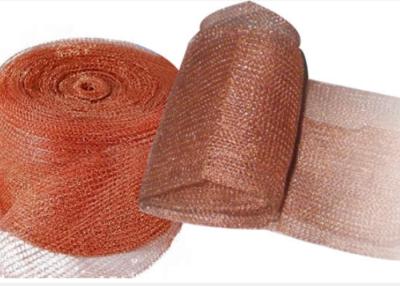 China 300 Width Knitted Copper Wire Mesh And Tubes For Demister Filters for sale