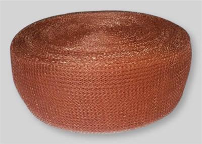 China Width 500mm Knitted Copper Mesh 0.28mm Rust Resistance 99% Filter for sale