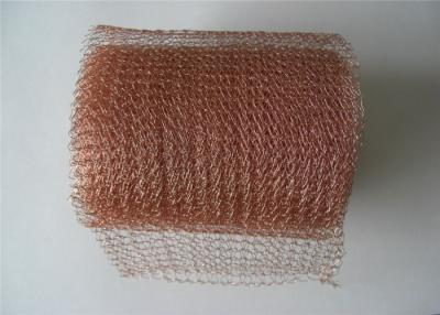 China Flexible Knitted Copper Woven Wire Mesh 0.12mm Dia 38mm Width for sale