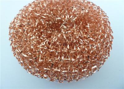 China Durable 40g Metal Copper Mesh Scourer for Pots Kitchen Cleaning for sale