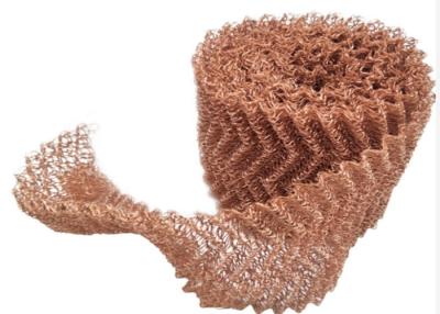 China 0.23mm 99.9% Copper Knitted Mesh Roll For Distillation Column Packing for sale