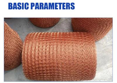 China Diameter 25.4mm Copper Knitted Mesh Tin Plated For Rf Shielding And Electric Industry for sale