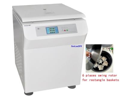 China Low Speed Centrifuge High Volume Refrigerated Floor standing Centrifuges 6000rpm/4000ml for sale