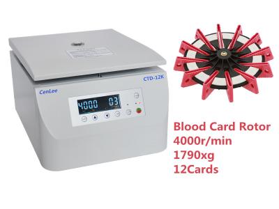 China 12 Cards Minigel Column Medical Centrifuge Machine Blood Gel Card Microprocessor for sale