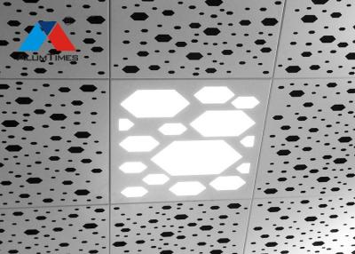 China Rhomboid Punching Aluminum Drop Ceiling Tiles Transparent Dustproof for sale