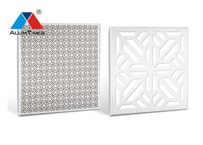 China Roll Coating Clip In Ceiling , White Perforated Metal Ceiling Tiles for sale