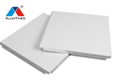 China Durable Aluminum Clip In Metal Ceiling Tiles 300×300mm Flat Plain for sale