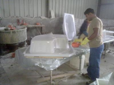 China acrylic bathtub making skills training--customer from Saudi Arabia for sale