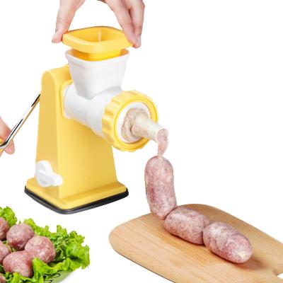 China Kitchen Manual Hand Operated Small Multifunctional Plastic Mince Meat Machine for sale