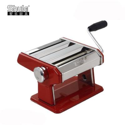 China Shule Multifunctional Manual Pasta Maker Red 150mm Homemade Pasta Maker for sale