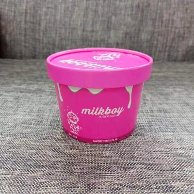 China Tigelas de sorvete descartáveis ​​de design personalizado de 12 onças para iogurte à venda