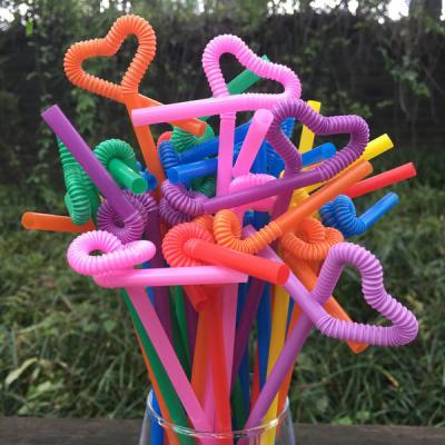 China Colorful Plastic 0.5*21cm Bendable Drinking Straws Flexible For Children Party for sale