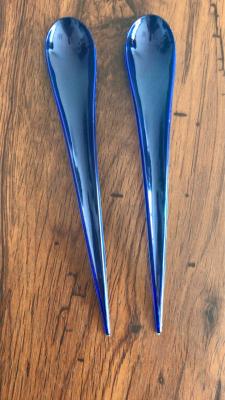 China Red Green Blue PP Water Drop Milkshake Spoon For Ice Cream for sale