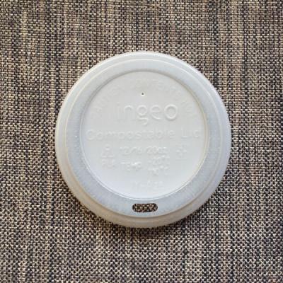 China Pla Biodegradable Cup Lids , Reusable Cup Lids 80mm 90mm For 8oz 12oz 16oz Coffee Cups for sale