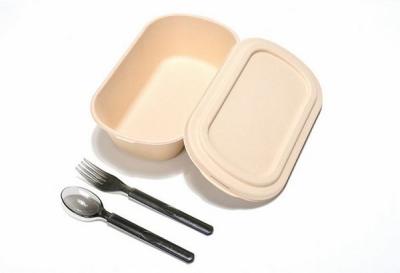 China Biodegradable Bamboo Pulp Food Container Microwaveable With Cover Safety for sale