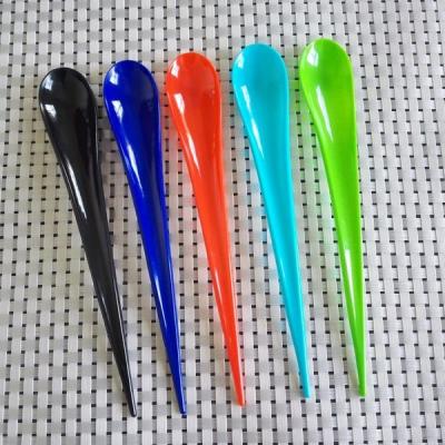 China Personalized Ice Cream Spoons Disposable Plastic Water Drop Style Restaurants for sale
