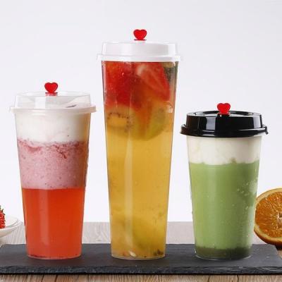 China Eco Friendly Cold Drink Cups , Disposable Juice Glasses With Lid 20oz Pp for sale