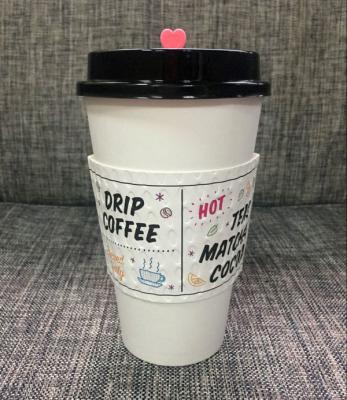 China Disposable Coffee Paper Cup Sleeve 12oz Flexo Offset Printing Available for sale