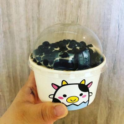 China Tazas impresas aduana disponible del helado, tazas de papel del helado con las tapas en venta