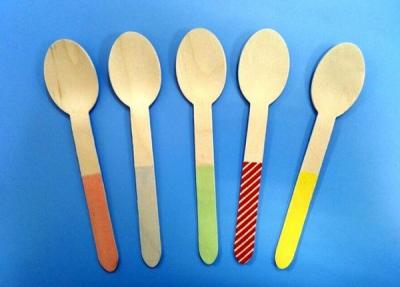 China Disposable Mini Wooden Knife Fork Spoon , Personalized Wooden Ice Cream Spoons Biodegradable for sale