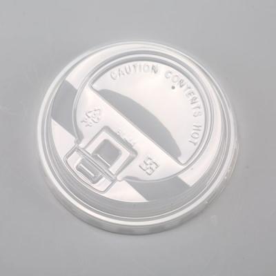 China 90mm Clear Pp Clear Plastic Lids , Compostable Coffee Cup Lids Heat Tolerance for sale